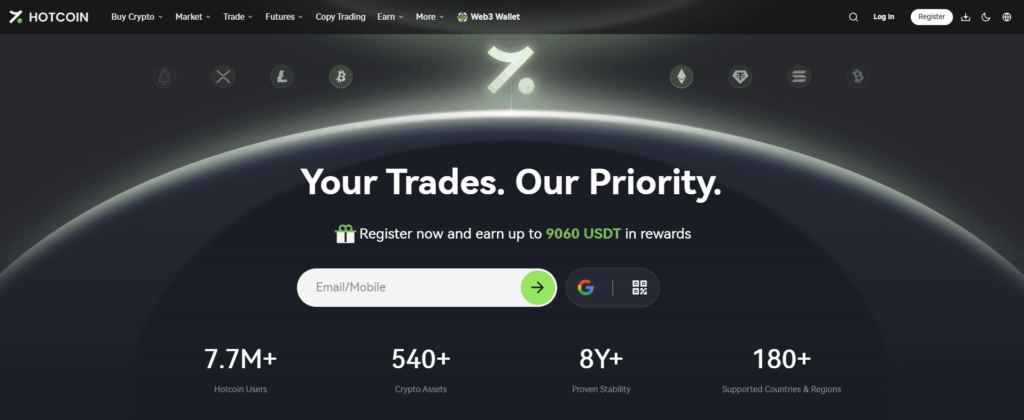 Hotcoin website